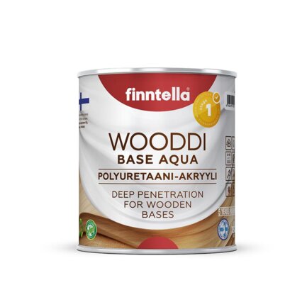 FINNTELLA WOODDI BASE AQUA — финская грунтовка для дерева глубокого проникновения изб. 1