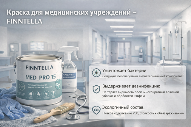 Краска для медицинских учреждений — FINNTELLA