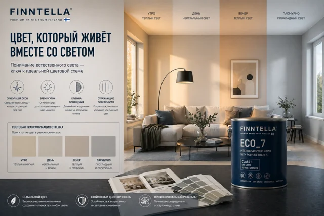 Цветовые схемы под естественный свет — как выбрать краску правильно