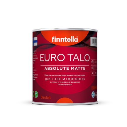 FINNTELLA EURO TALO — матовая моющаяся краска для квартир, офисов , торговых залов изб. 1