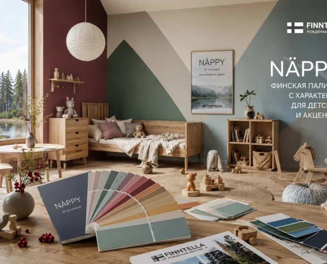Коллекция NÄPPY — финская палитра с характером для детской и акцентов